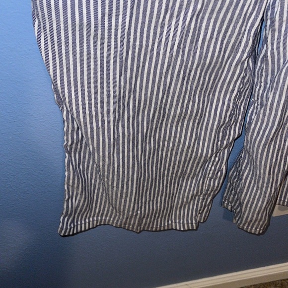 Tahari Striped Nautical Wide Leg Cropped Jumper - size 10. GG - Picture 3 of 9